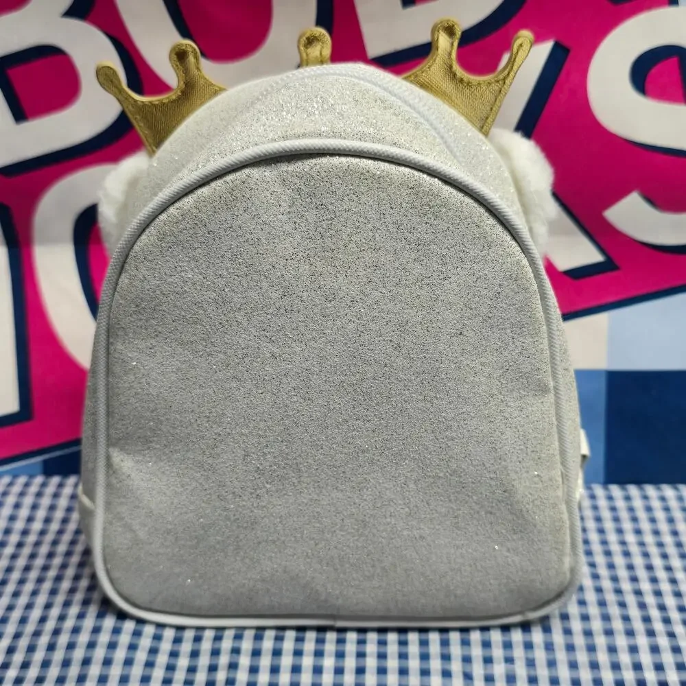 BBW Crowned Royal Polar Bear Mini Cosmetic Make Up Storage Hand Bag